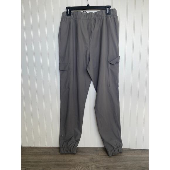 Zyia Active Pants Mens M Gray Stretch Athletic Joggers Zipper Cuffs Pockets - Picture 5 of 5